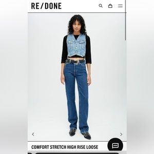 Re/Done High Rise Loose - Western Wash - Size 26 NWT